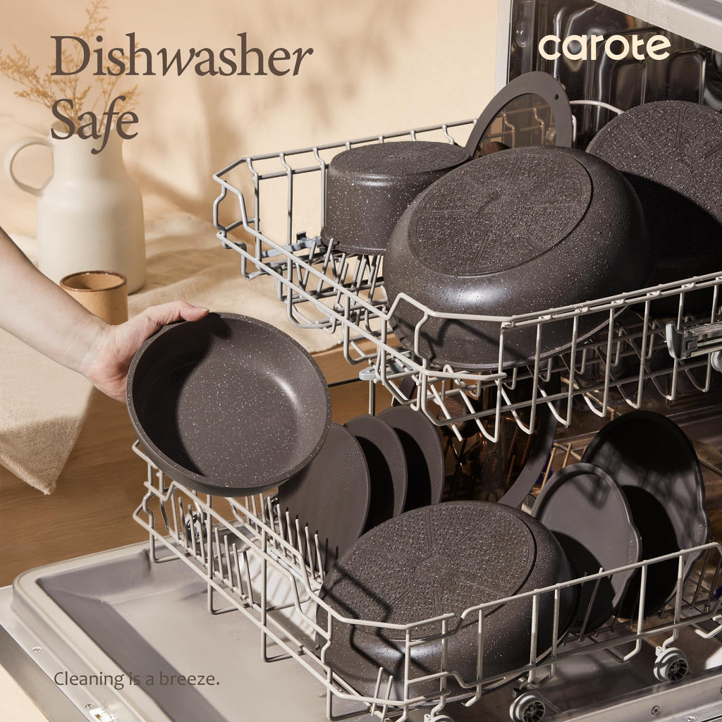 CAROTE 27pcs Pots and Pans Set Non Stick, Detachable Handle Cookware Set