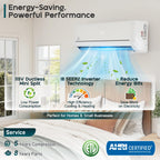Albott 12,000 BTU 115V DIY Mini Split AC & Heating System with Fast-Fit Set