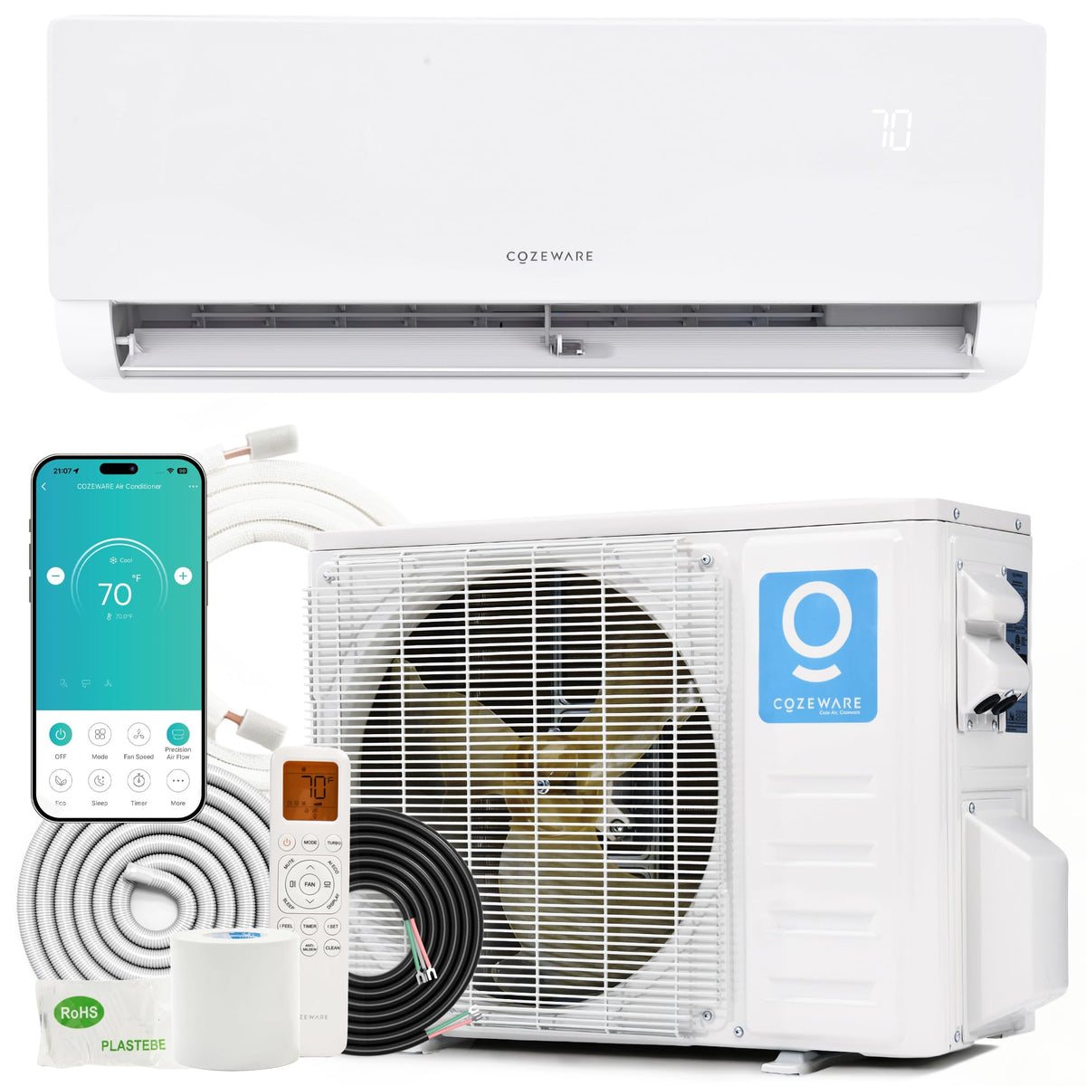 12000BTU E-Save Mini Split AC/Heating System 20 SEER2 115V