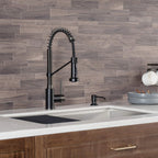 KRAUS Matte Black Black Stainless Pull Down Kitchen Faucet KPF-1610MBSB