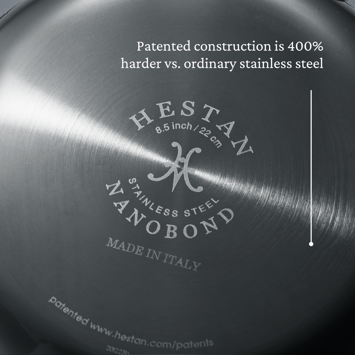 Hestan NanoBond Molecular Titanium Stainless Steel 10-Piece Cookware Set - PFAS-Free - Induction Compatible, Dishwasher Safe, Oven & Grill Safe to 1050F, Handcrafted in Italy