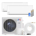 Cooper & Hunter 28,000 BTU 2-Zone Wall Mount Mini Split, 25 SEER2, 230V