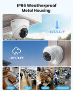 ZOSI 4K 16CH PoE Security Camera System, 12x 8MP Outdoor Cameras, 4TB HDD