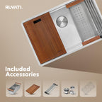 Ruvati 30-in Stainless Steel Undermount Workstation Kitchen Sink - RVH8310