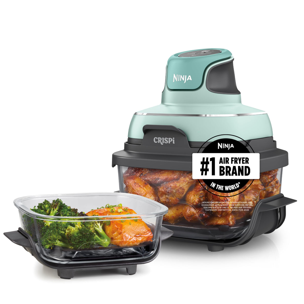 Ninja Crispi Glass Air Fryer, 4-in-1, Grey, FN101GY
