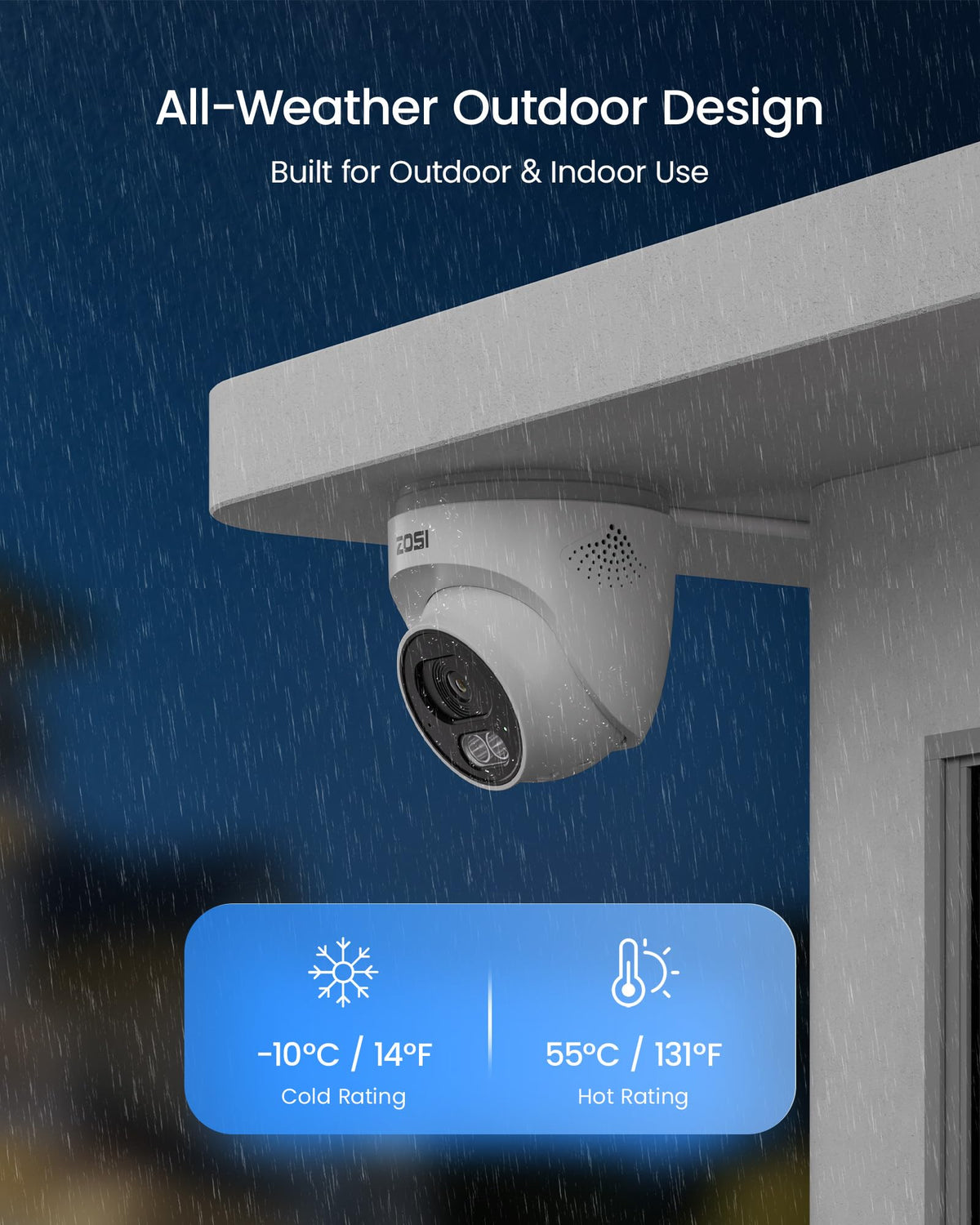ZOSI C220 8CH 5MP NVR with 8 x 4MP Audio PoE CCTV Camera System, 2TB HDD