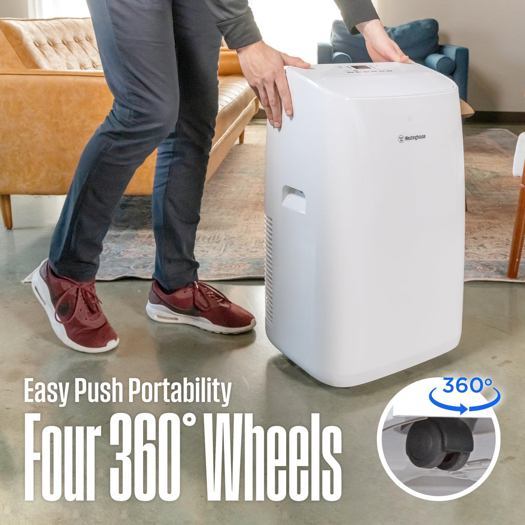Westinghouse 14,000 BTU Air Conditioner with Heat Mode, Cools 700 sq. ft., WiFi Enabled, Remote Controlled, Dehumidifier, 3-Speed Fan, Programmable Timer, Window Kit