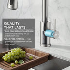FORIOUS Touch Activated Kitchen Faucets Pull Down Sprayer, Brushed Nickel