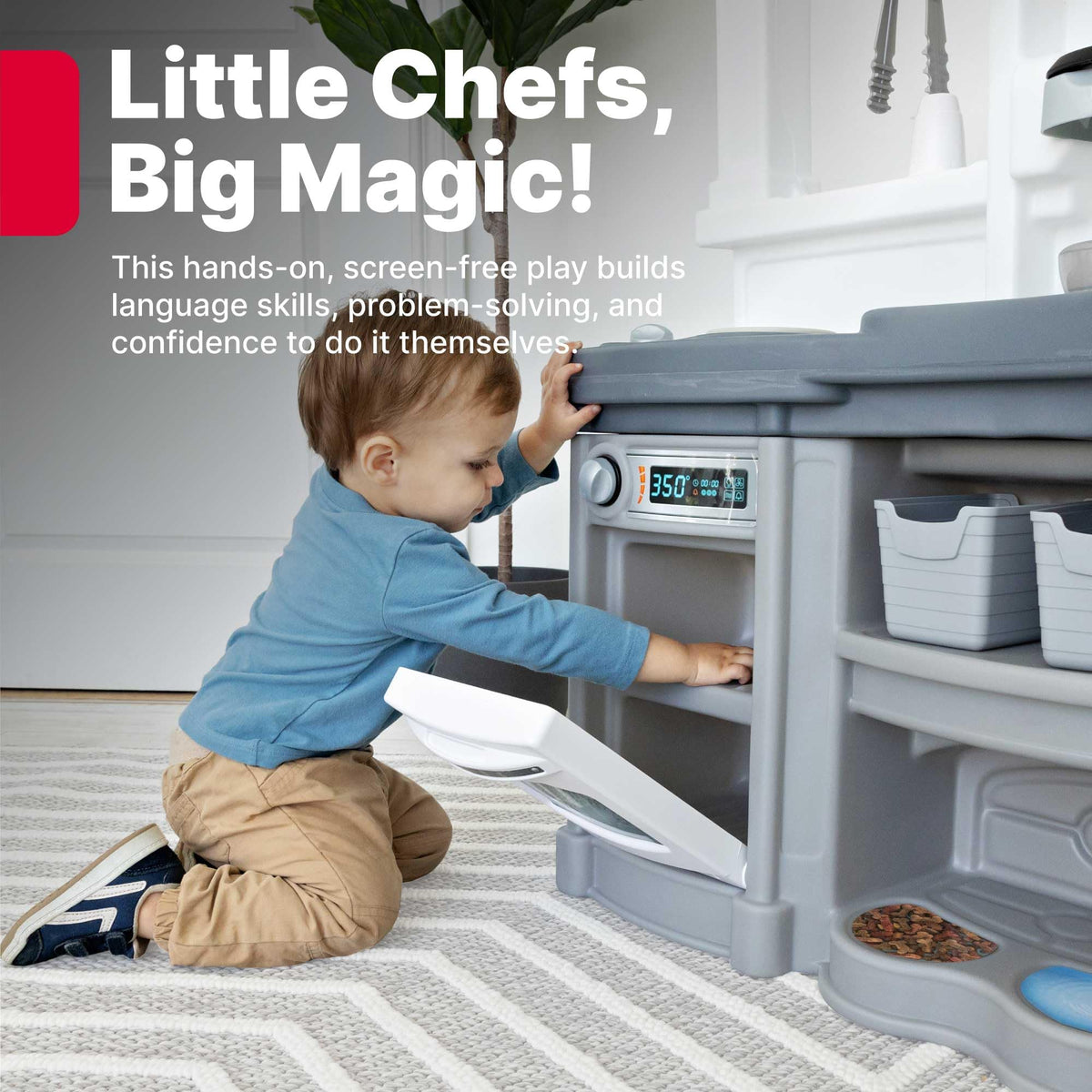Step2 Fun with Friends Kids Kitchen Playset, Lights & Sounds, Gray