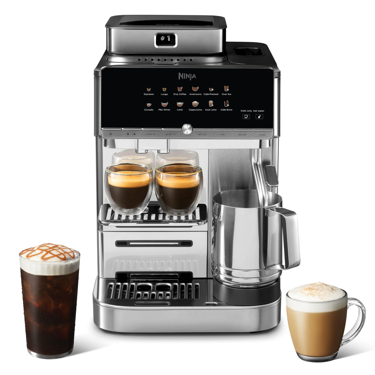 Ninja AutoBarista Pro Automatic Espresso, Amazon Exclusive Bone & Champagne