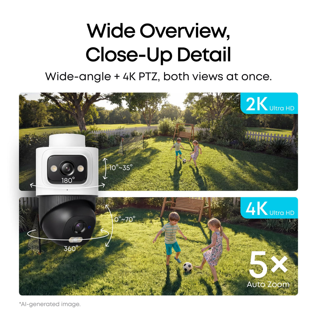 eufy Security NVR System E50, 8-Cam Kit, 4K Dual-Lens Bullet-PTZ, 4TB HDD