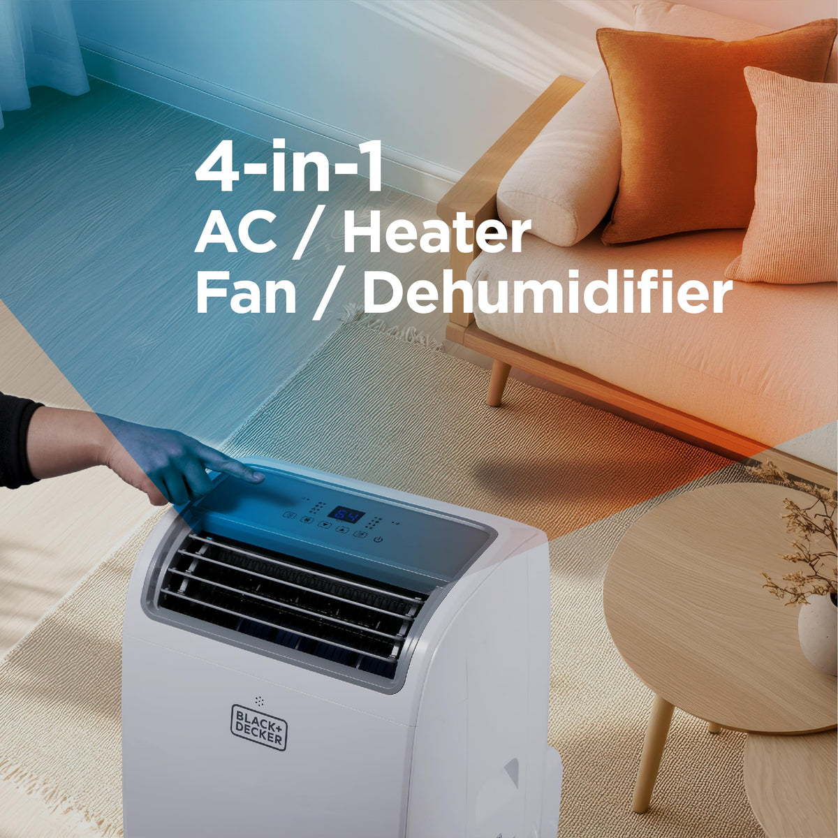 BLACK+DECKER Smart Portable Air Conditioner with Heat, 12,000 BTU